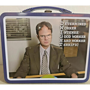 The Office Fun Box - Sturdy Tin Storage Box with Plastic Handle